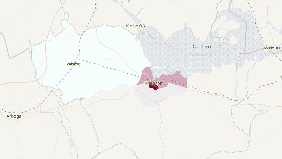Karta över cykelstölder i Kungsörs kommun