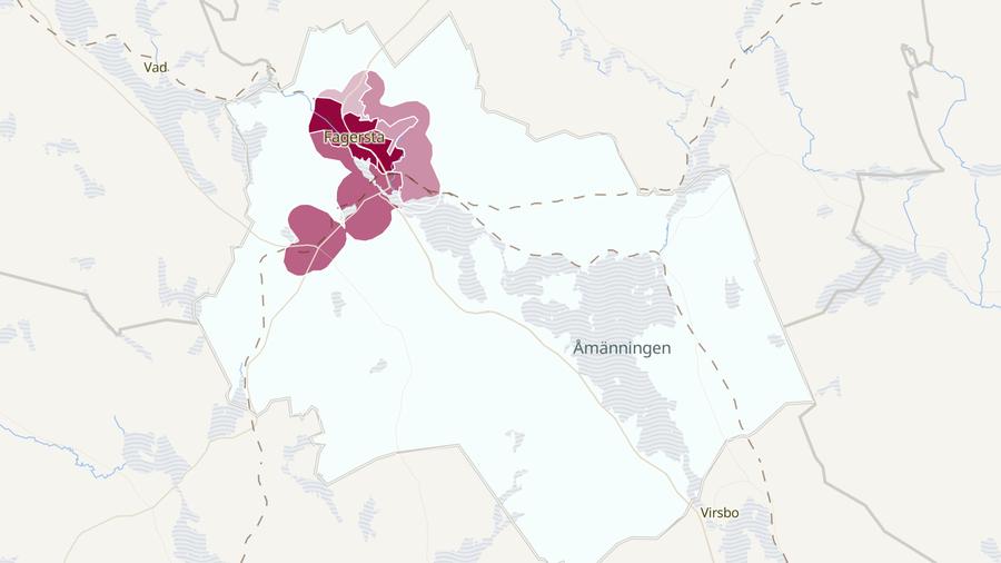 Karta över cykelstölder i Fagersta kommun
