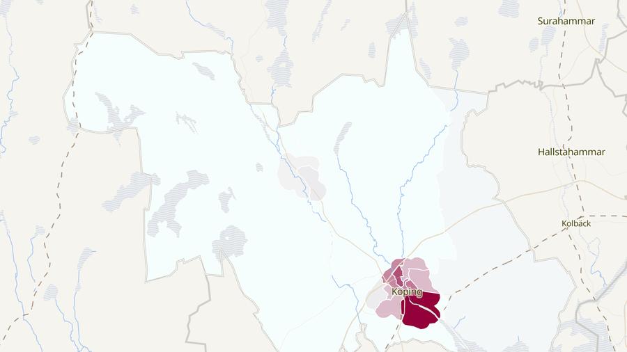 Karta över cykelstölder i Köpings kommun
