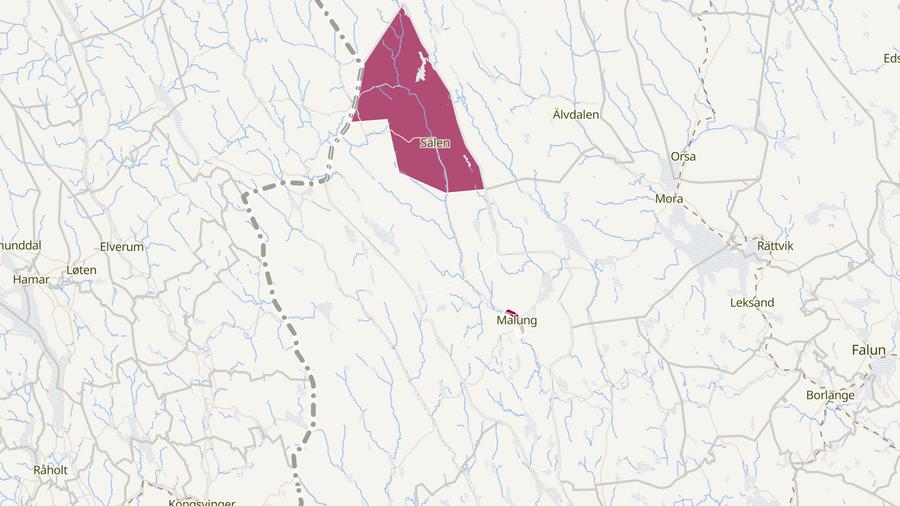 Karta över cykelstölder i Malung-Sälens kommun