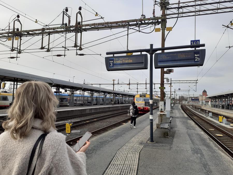 Perrong med Krösatåg