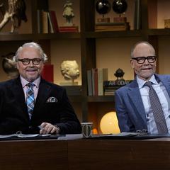 På spåret, domare Fredrik Lindström och programledare Kristian Luuk.