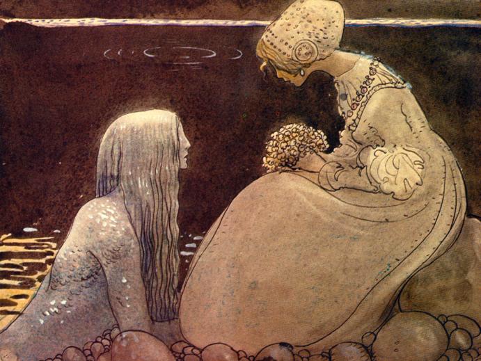 Agneta och Sjökungen av John Bauer