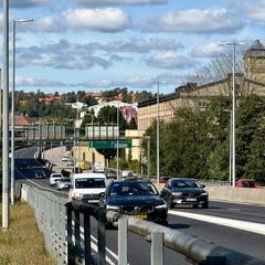 Bilar på motorväg i Borås